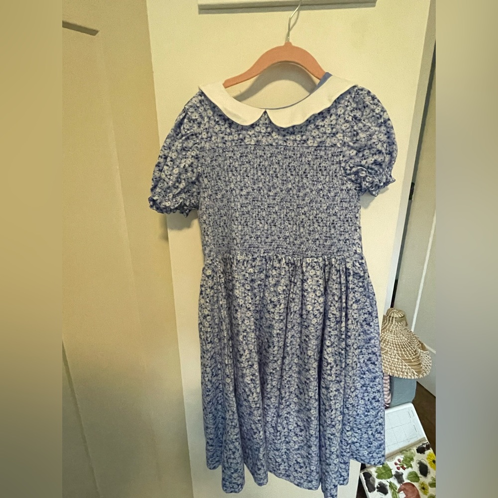 Janie and Jack smocked blue girls dress
